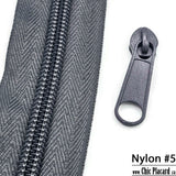 Medium gray - Nylon slider #5 (individually) 