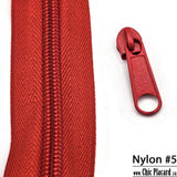 Red - Nylon slider #5 (individually) 