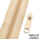Écru - Zipper Nylon #5 (au 1/2m)