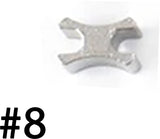 #8 Silver - Bottom stop for metal zipper (individually)