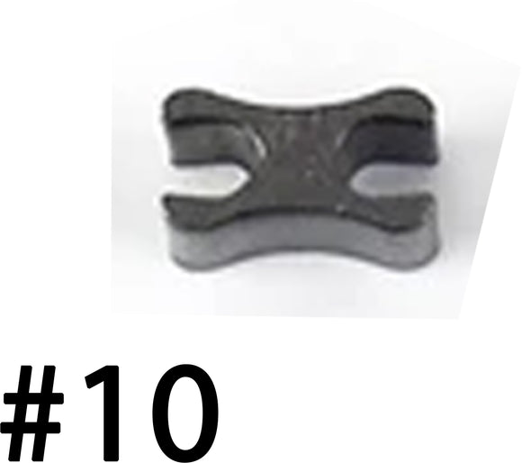 #10 Gunmetal - Arrêt inférieur pour fermeture à glissière en métal (à l'unité)