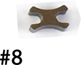 #8 Bronze - Bottom stop for metal zipper (individually)