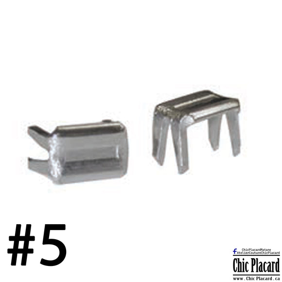 #5 Nickel - Arrêt inférieur de fermetures à glissière (à l'unité) Costumakers