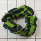 Green striped scrunchie 2 all #107