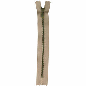 Closed End Zipper - Metal #3 - 20cm/8inches - Beige 