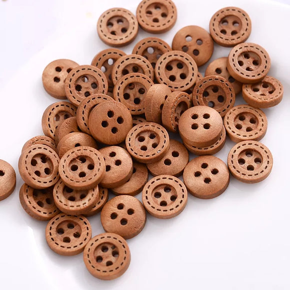 12mm 4-hole wooden button
