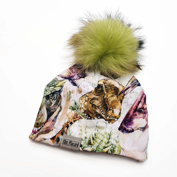 Tuque doublée SHERPA - Dinosaures - 20po