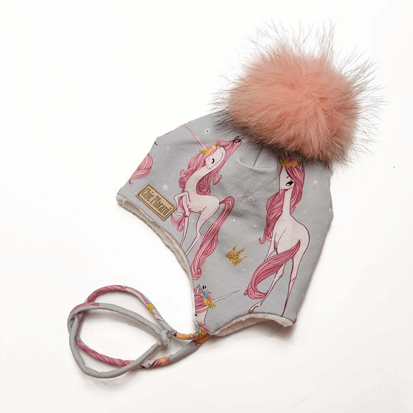 Lined unicorn hat (in stock)