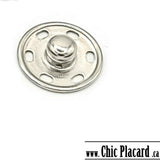 Sew-on press studs 18mm silver - Compatible Chic Placard