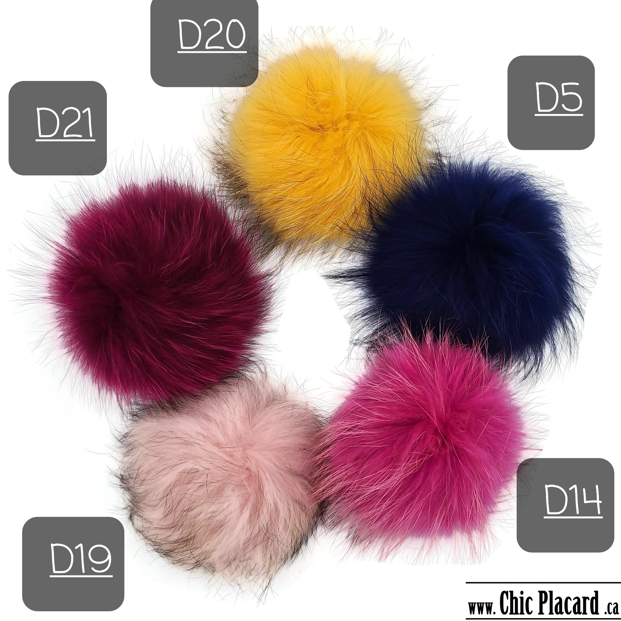 Pompon vraie fourrure ROSE BALLERINE D19
