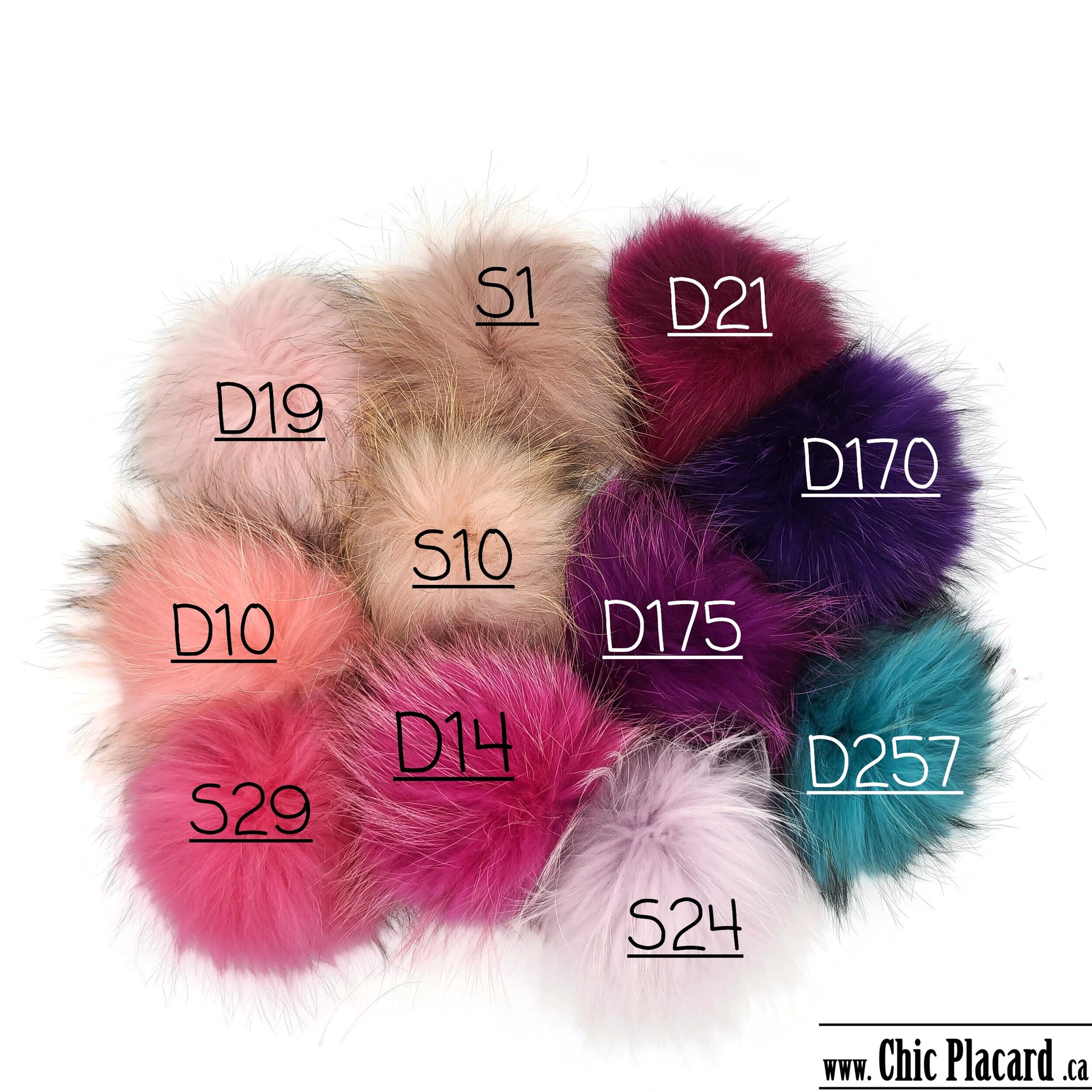 Pompon vraie fourrure ROSE BALLERINE D19