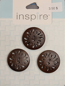 INSPIRE Boutons x3  30mm 1 1/8''