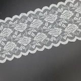White elastic lace 15 cm (sold by 1/2m)