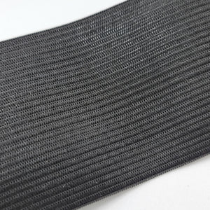 Black woven flat elastic - 51 mm (per half meter)