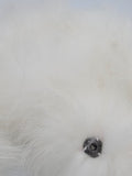 WHITE real fur pompom D101