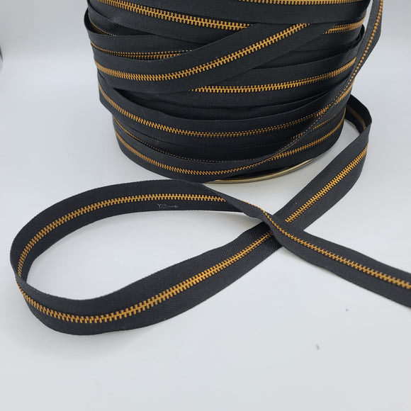 Noir - Zipper Métal #5 (au 1/2m)