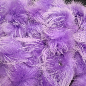 Lavender real fur pompom D30