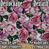 Roses - Jersey CL pré-lavé - L 150x45cm