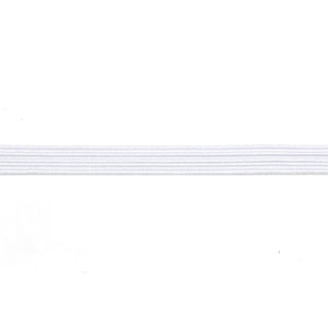 Élastique plat tissé - Blanc 6 mm (au 1/2m)