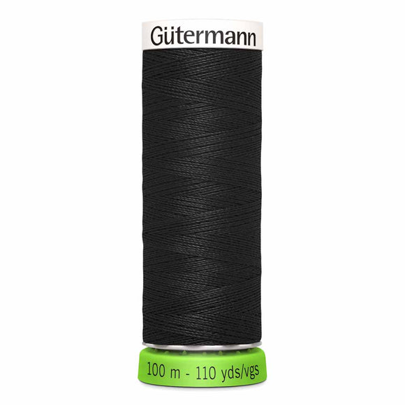 GUTERMANN TEX30 Fil de polyester tout-usage rPet (100% recyclé) 100m - Noir