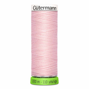 GUTERMANN TEX30 Fil de polyester tout-usage rPet (100% recyclé) 100m - Rose pâle