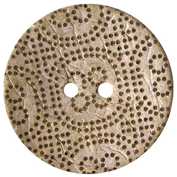 INSPIRE 2-hole button - 51mm (2″) coconut shell - dots