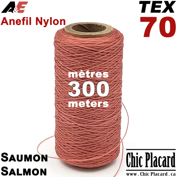 Anefil Nylon TEX70 - Saumon - 300 mètres