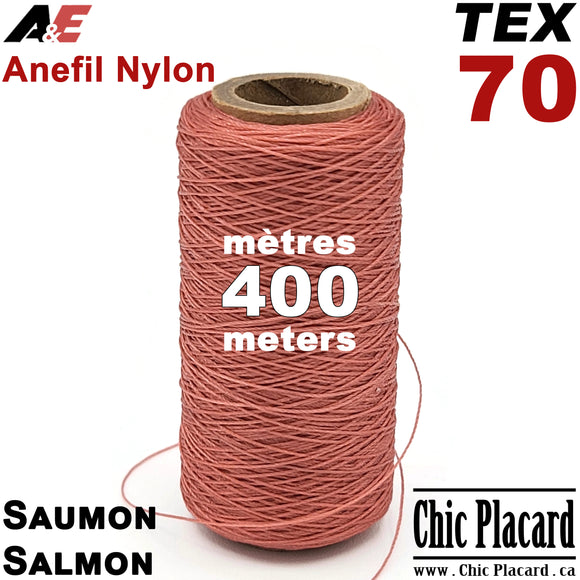 Anefil Nylon TEX70 - Saumon - 400 mètres