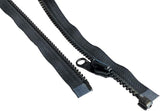 Zipper séparable réversible - Plastique moulé #5 - 56cm-22pouces - Noir