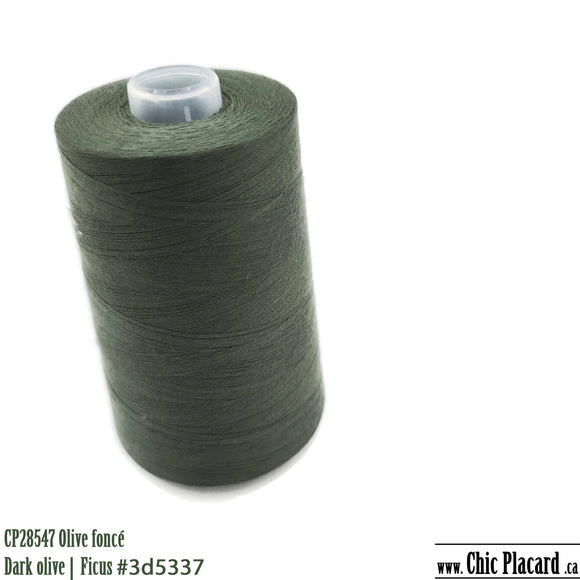 Serger thread Tex-27 Dark olive green