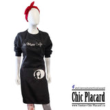 Customizable black apron
