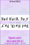 E8111 Bad hair day - Woven satin &amp; gray ink