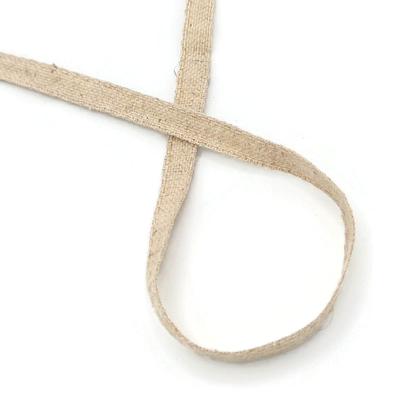 Jute-style cotton woven ribbon (at 1/2m)