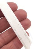 White elastic strap 12mm - half a metre