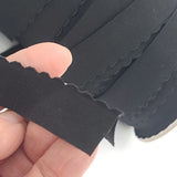 Scalloped elastic bias binding - Black 19mm (at 1/2m)
