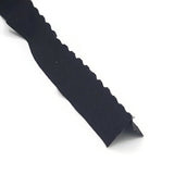 Biais élastique festonné - Noir 12mm (au 1/2m)