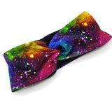 Galaxie colorée - Bandeau doublé à noeud décoratif