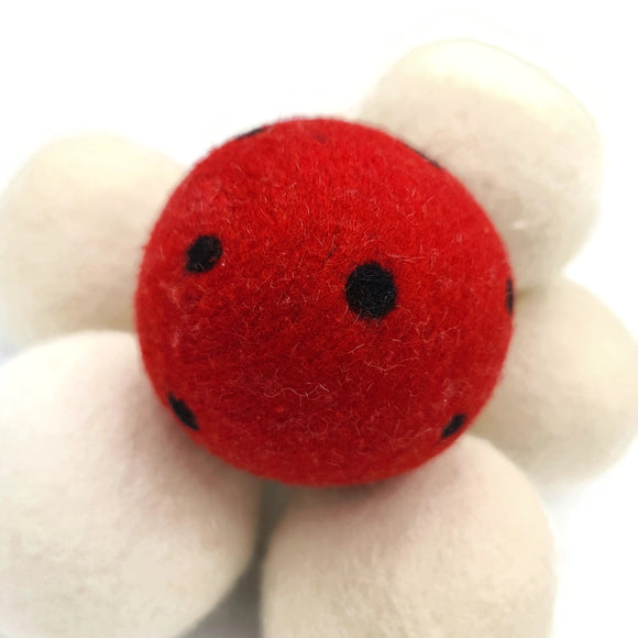 Red toused drying ball