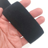 Élastique tricoté doux 38mm - Noir (au 1/2m)
