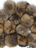Real fur pompom Natural D3