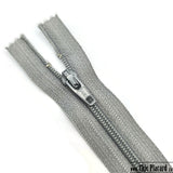 Closed-tip zipper-#3 - 25cm/10 ''-Medium gray