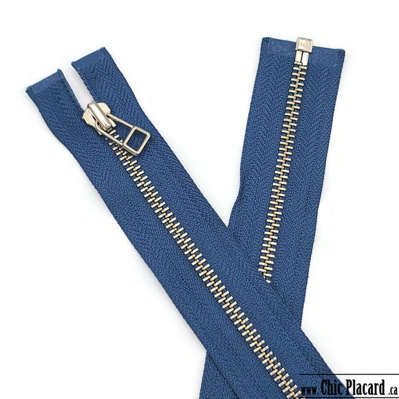 Separable zipper - Metal #5 - 64m-25inches - Pigeon blue 