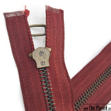 Zipper séparable - Métal #5 - 58cm-23pouces - Rouge grenat