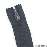 Zipper à bout fermé - Nylon #3 - 18cm/7'' - Noir