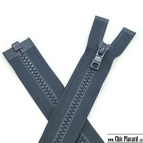 Zipper separable-Plastic molded #5 - 60cm-24 inches-Dark petroleum blue