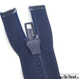 Separable zipper - Molded plastic #5 - 60cm-24inches - Midnight blue 