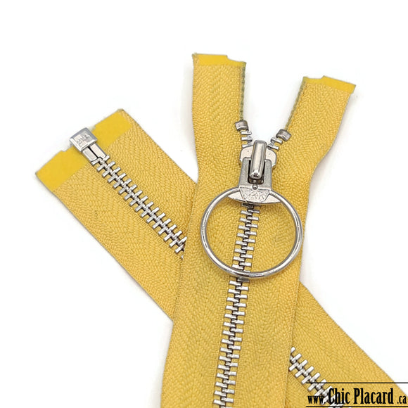 Separable Zipper - Metal #5 - 60cm-24inches - Yellow 