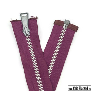 Zipper séparable - Métal #5 - 76cm-30pouces - Framboise