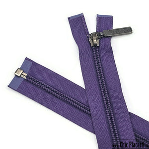 Separable Zipper-Molded Plastic #5 - 80cm/32 inches-Purple