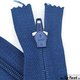 Bleu indigo - Zipper séparable - Nylon #5 - 70cm/28''